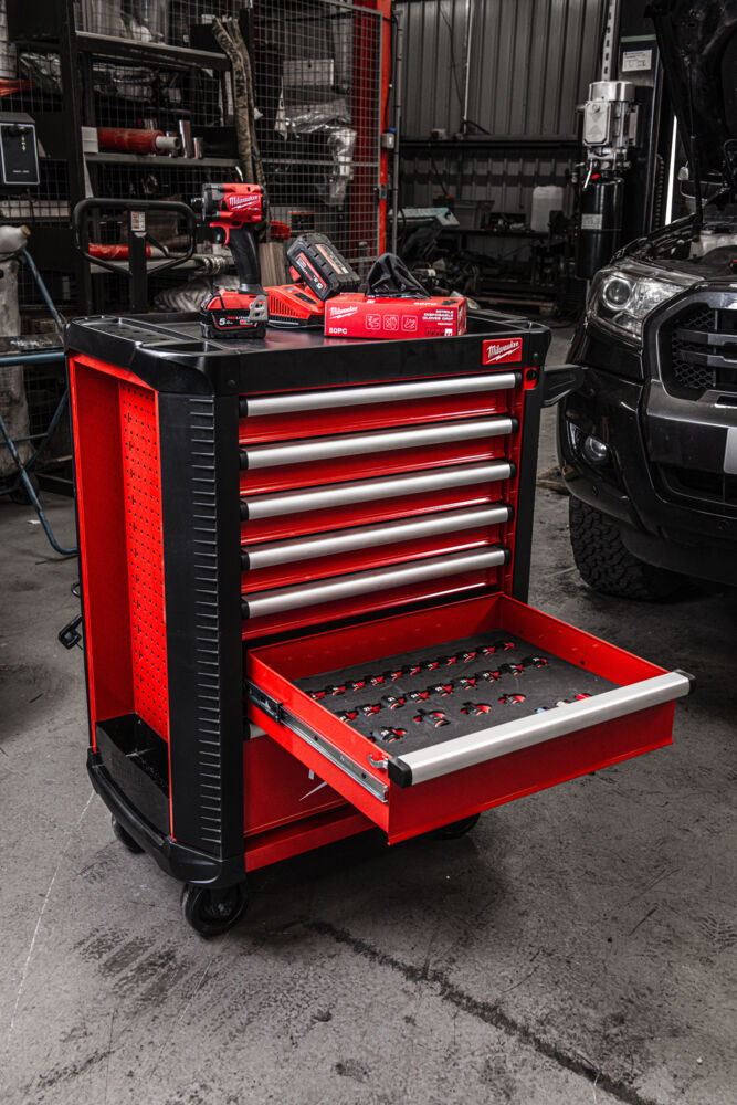7-drawer tool trolley