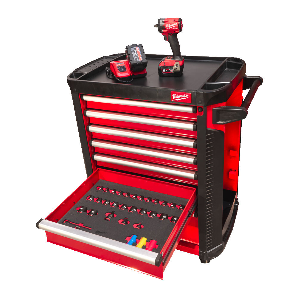 7-drawer tool trolley
