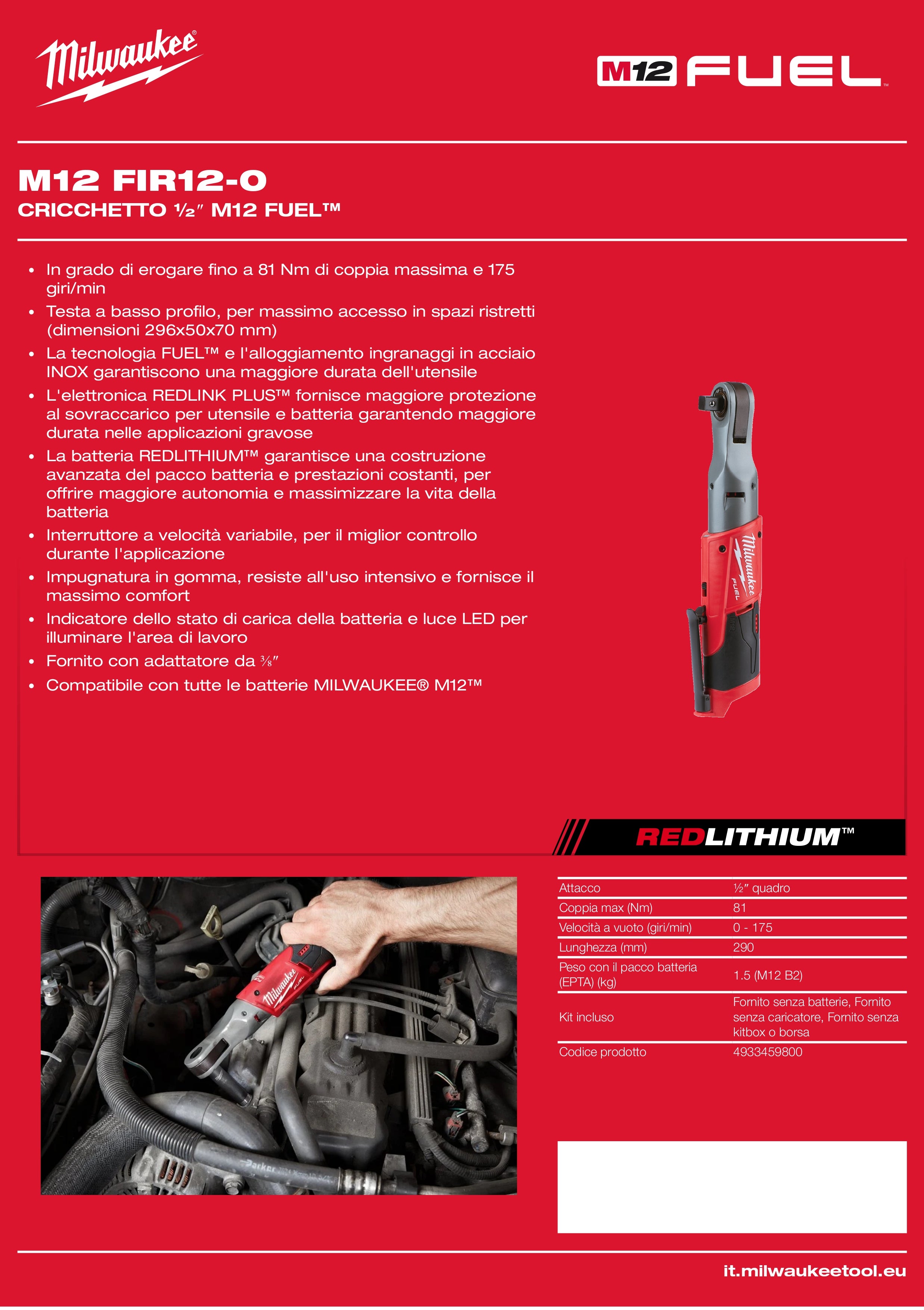 ½″ M12 FUEL™ Ratchet