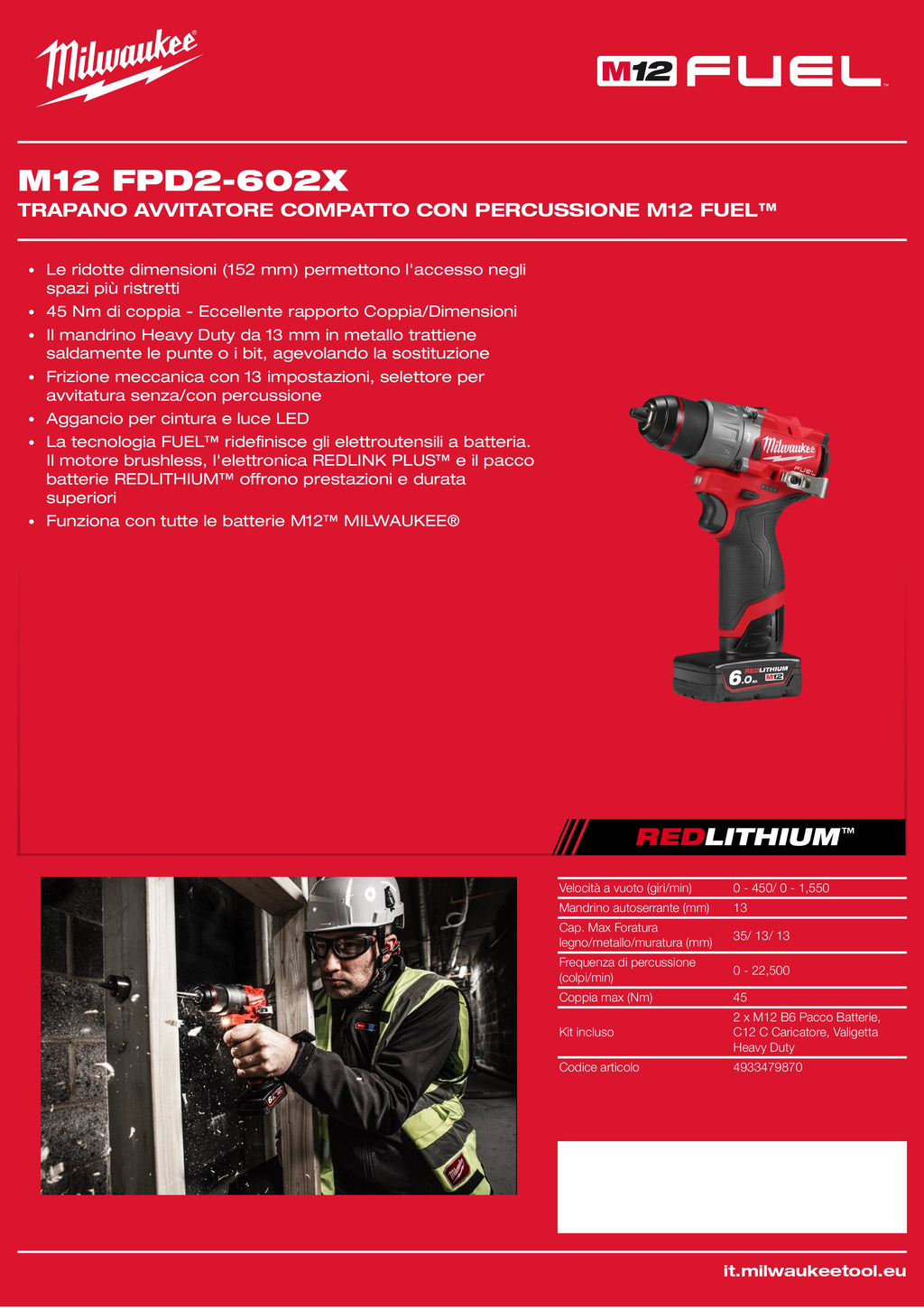 M12 FUEL™ Compact Impact Drill Driver