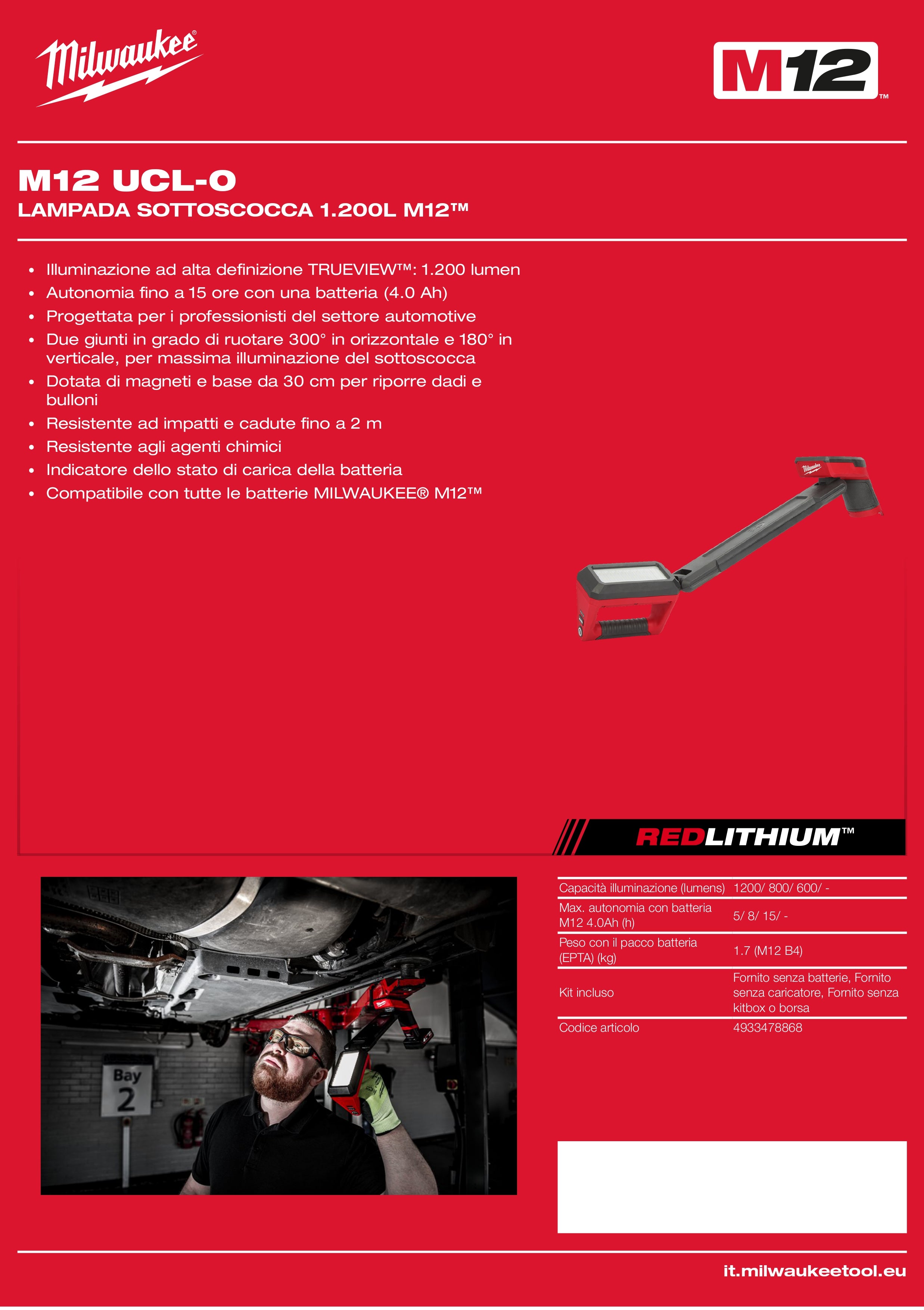 1.200L M12™ Underbody Lamp