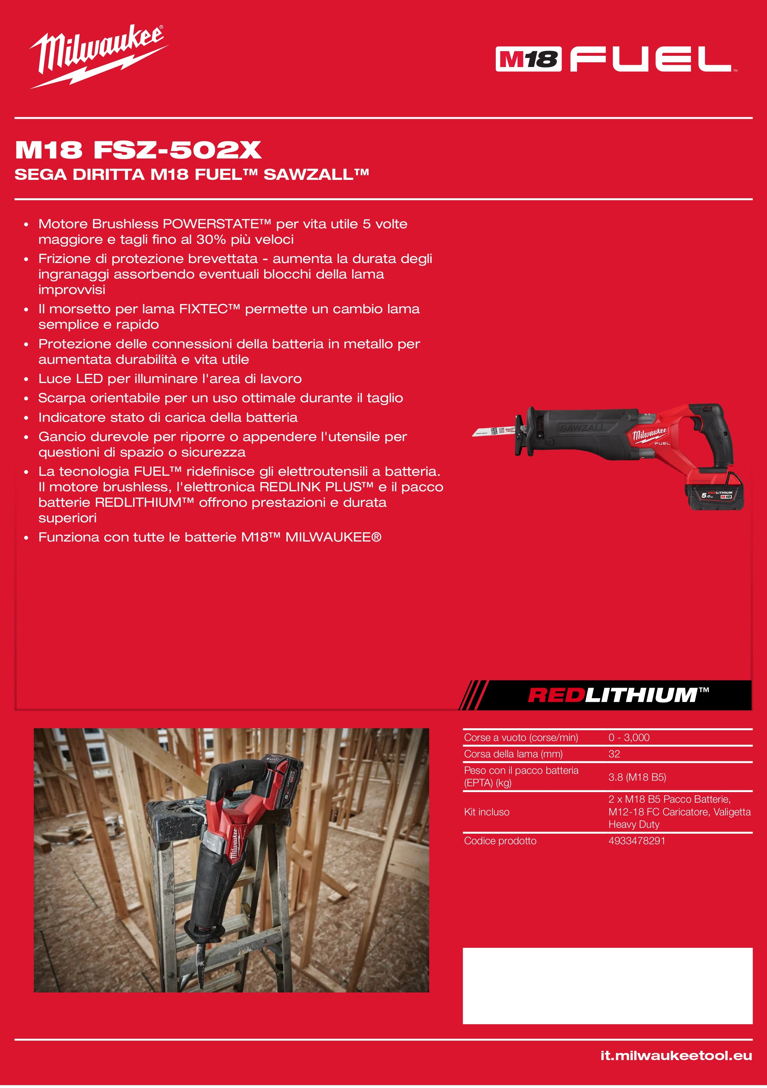 M18 FUEL™ SAWZALL™ straight saw