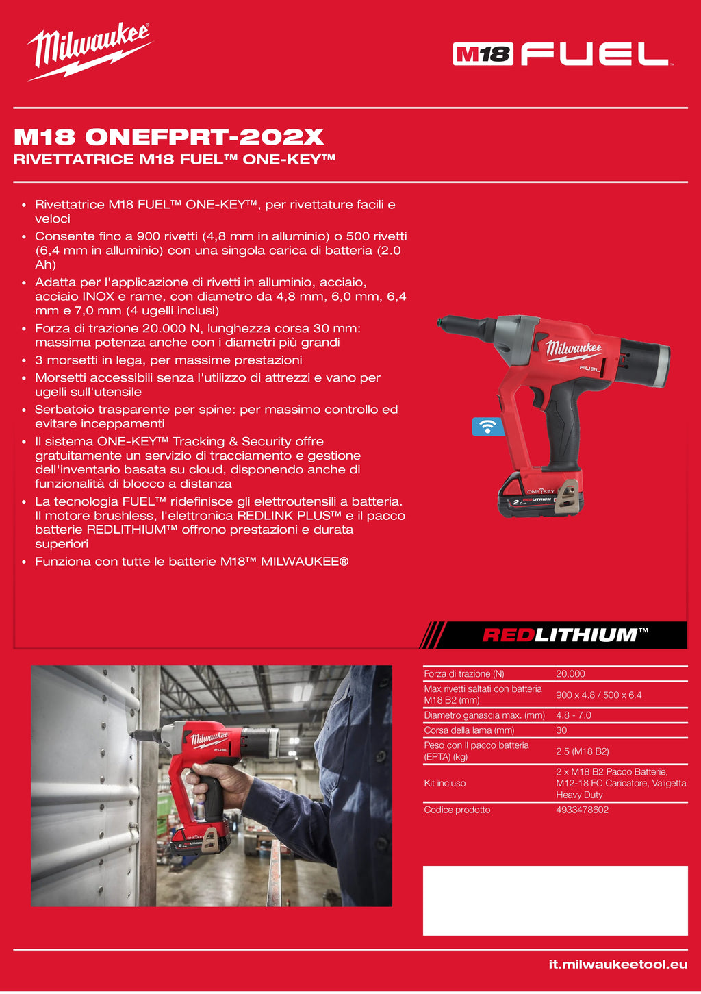 M18 FUEL™ ONE-KEY™ riveter