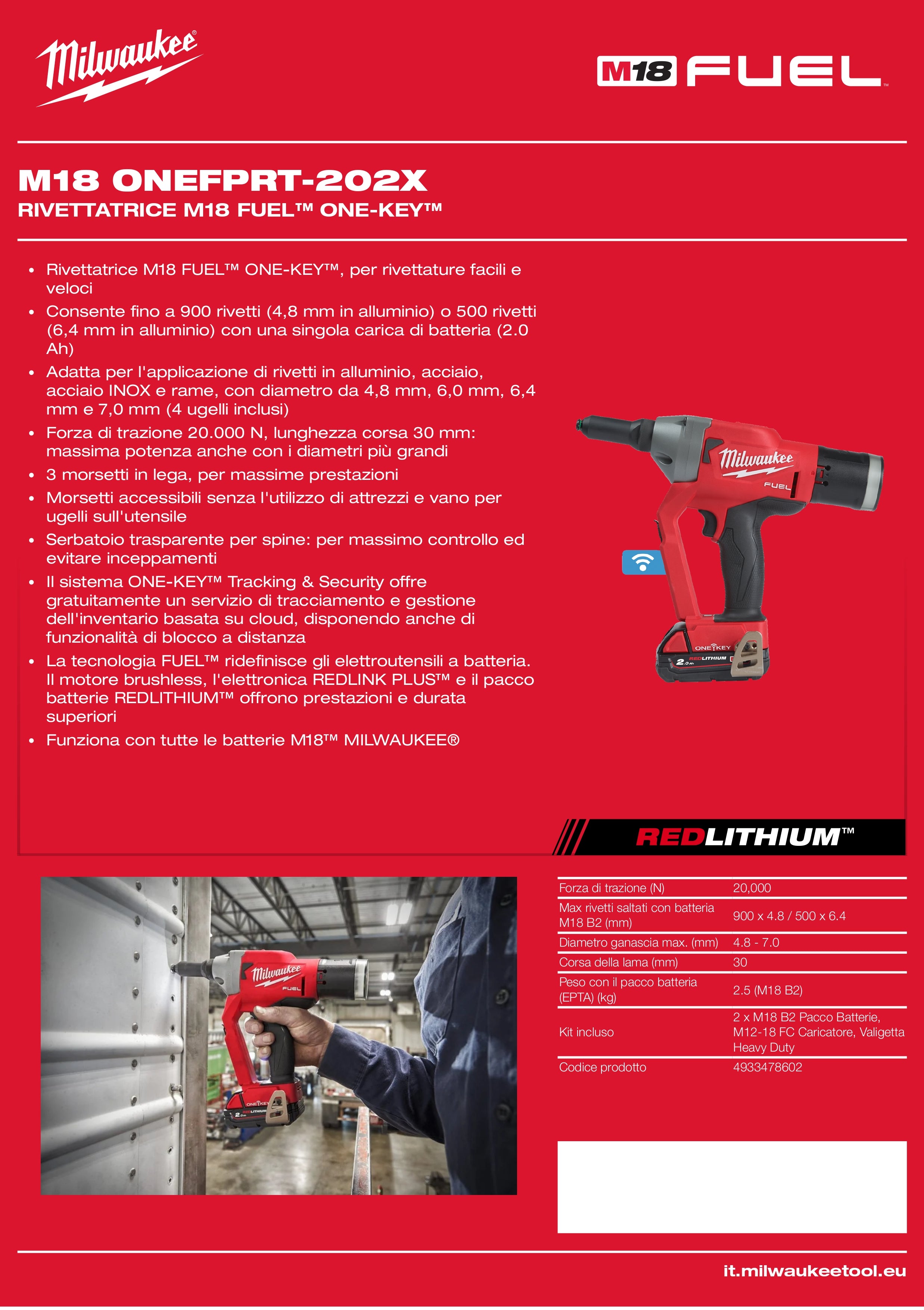 M18 FUEL™ ONE-KEY™ riveter