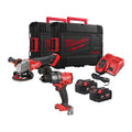 kit 18v trapano con percussione + smerigliatrice